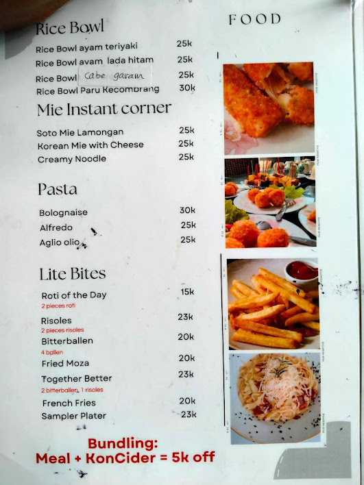 Menu Rumah Rasa Kaliurang